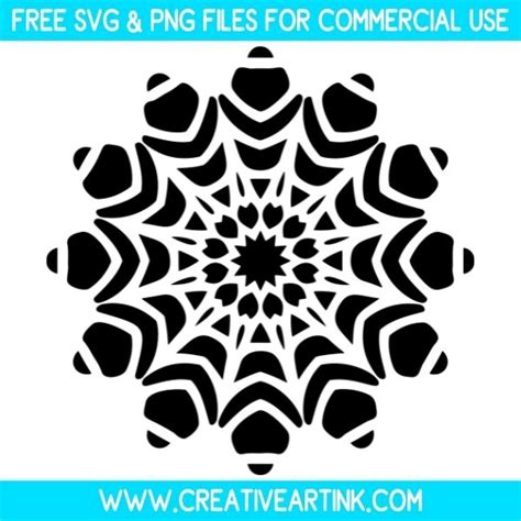 Mandala Silhouette SVG – Free SVG Files | Creativeartink.com