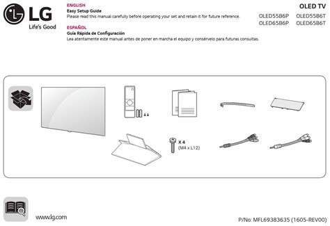 LG OLED65E6P OLED65E6T EASY SETUP MANUAL Pdf Download | ManualsLib