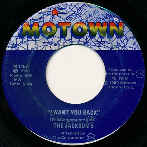 The Jackson 5 – I Want You Back (1969, Vinyl) - Discogs