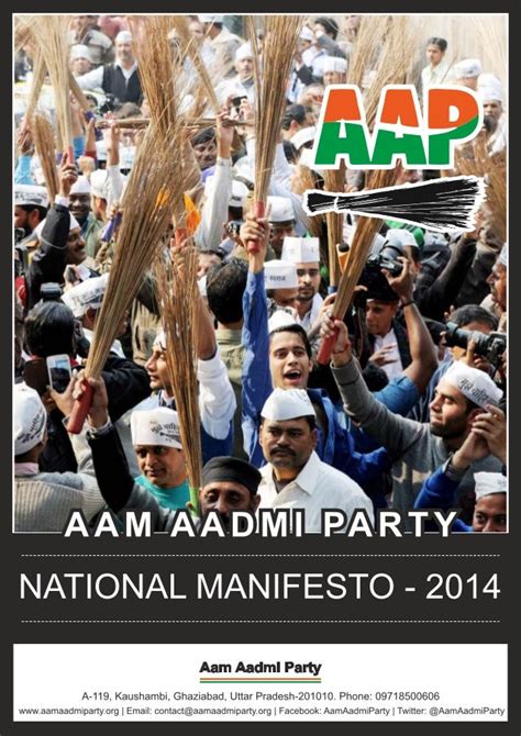 Aam Aadmi Party Manifesto for 2014 Lok Sabha Polls