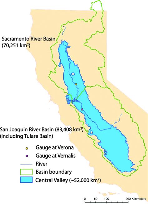 The Sacramento and San Joaquin river basins, including the Tulare basin... | Download Scientific ...