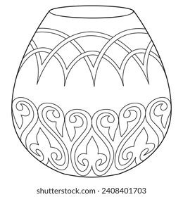 Outline Vase Vector Linear Vase Pottery Stock Vector (Royalty Free) 2408401703 | Shutterstock