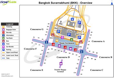 Bangkok - Suvarnabhumi (BKK) Airport Terminal Map - Overview | Airport ...