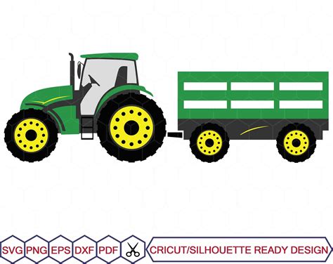 Tractor Svg Tractor and Wagon Svg Farm Svg Tractor - Etsy