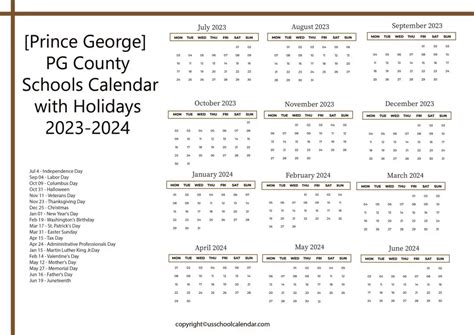 Pg County School Calendar 2023 24 - Image to u