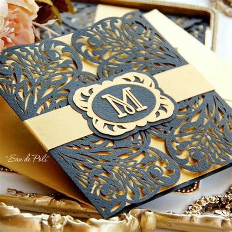 Wedding Stationery Invitation Art Deco Nouveau Pattern Card Templates ...