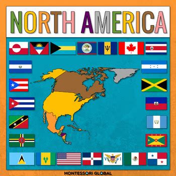 The Countries of North America by Montessori Global | TPT