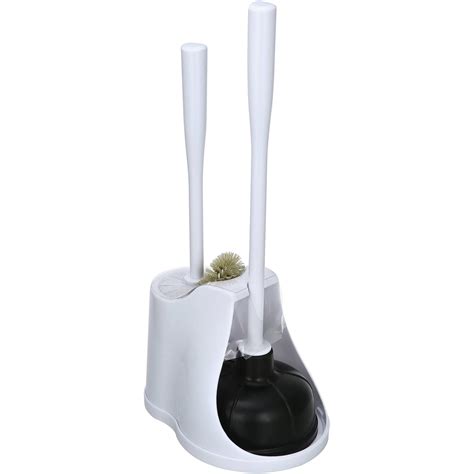 Mainstays 3-piece Plastic Toilet Set: Plunger, Brush and Storage Caddy - Walmart.com