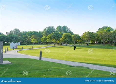 The Corniche Park and Public Artworks Editorial Photo - Image of light, nature: 157543316