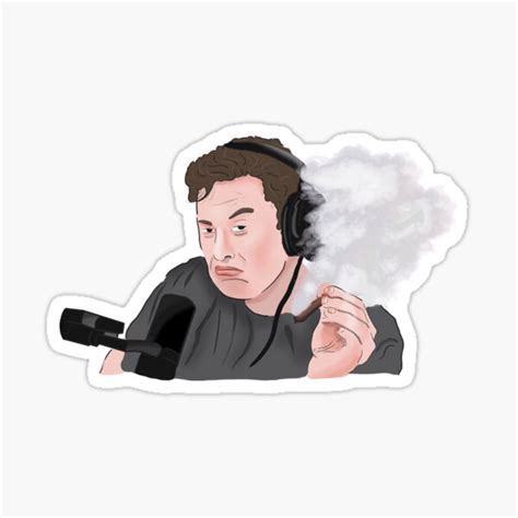 "Elon Musk Smoking Weed Meme" Sticker for Sale by Barnyardy | Redbubble