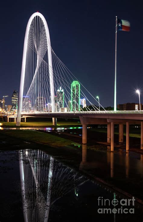 Margaret Hunt Hill Bridge at Night Vertical 125 Photograph by Bee Creek ...