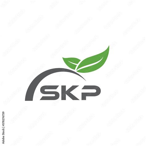 SKP letter nature logo design on white background. SKP creative initials letter leaf logo ...