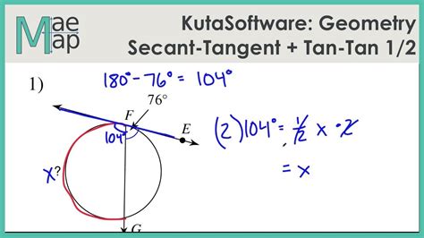 Tangent And Secant Lines Circle Worksheet