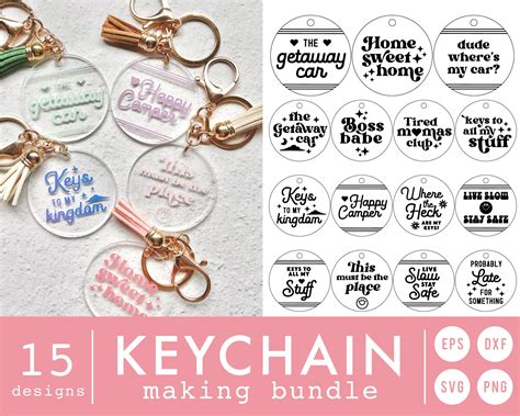 Quote for Keychain Making SVG Mini Bundle for Blank Keychain – Caluya Design