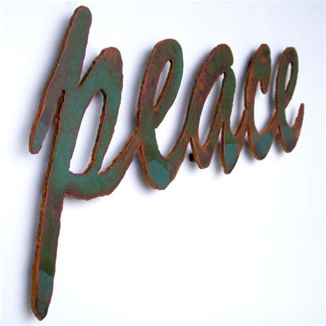 peace sign wall art metal 22 1/2 wide by FunctionalSculpture