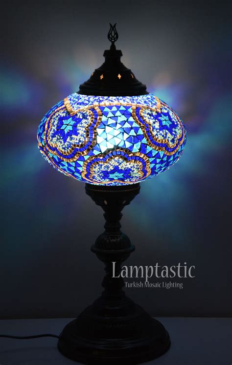 Large Blue Turkish Mosaic Glass Floor Lamp – Lamptastico