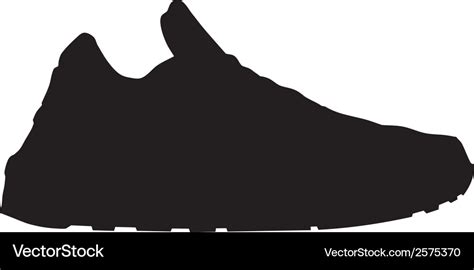 Running shoe - sneaker silhouette Royalty Free Vector Image