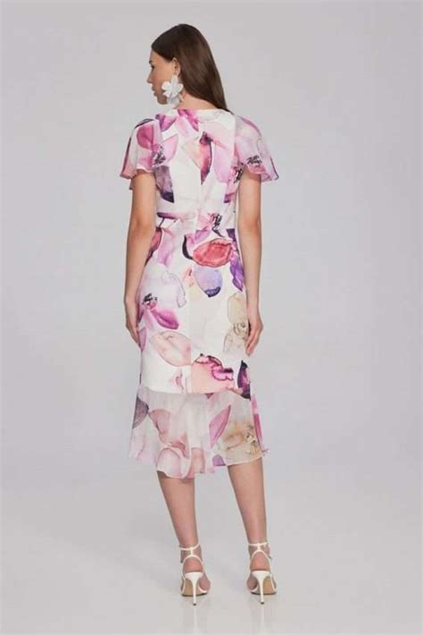 Joseph Ribkoff Vanilla Floral Dress - Stacey Clothing