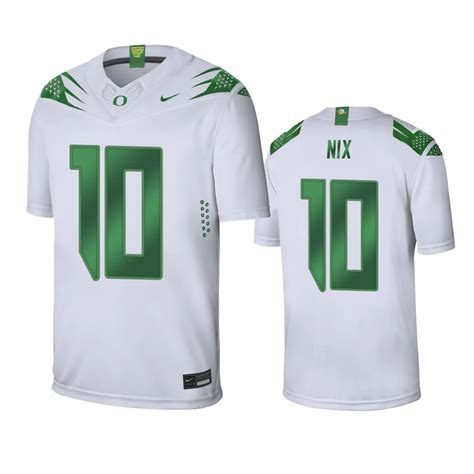 Oregon Ducks Bo Nix White Game Jersey - NB Jersey