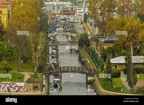 many bridges Across The Canal Venice Italy Stock Photo - Alamy