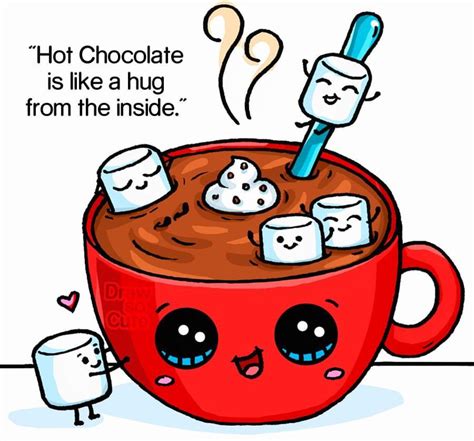 Hot Cocoa To Warm Your Heart - Draw So Cute | Cute kawaii drawings, Kawaii doodles, Cute easy ...