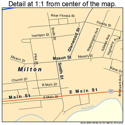 Milton West Virginia Street Map 5454484