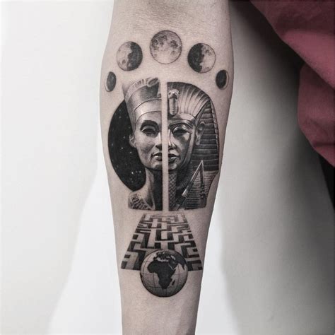 #Tattoo Sphinx tattoo by Oscar Akermo, Click to See More... | Egyptian tattoo sleeve, Egyptian ...