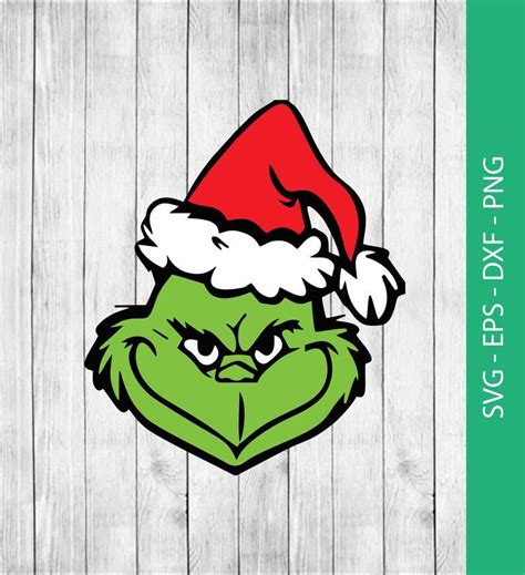 Cara Grinch SVG. Ai. Eps. Dxf. Png. Grinch Clipart Descarga | Etsy | Grinch face svg, Grinch ...