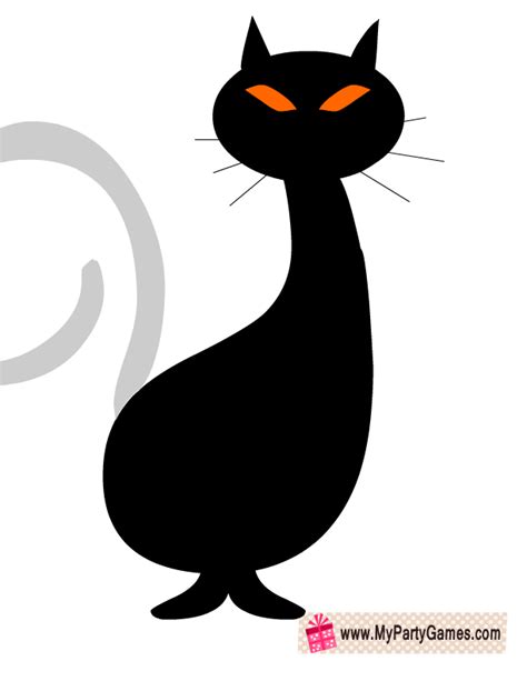 Pin the Tail on the Black Cat Halloween Game { Free Printable }