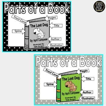 Parts of a Book - Poster + Activities #polkadot by Easy-Pese Creations