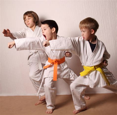 Kids during karate training. Martial arts.Sport, active lifestyle concept - BKJ Martial Arts