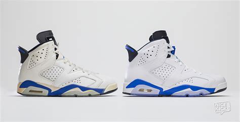 Air Jordan 6 "Sport Blue" OG & 2014 Comparison | Nice Kicks