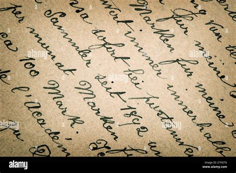 old handwritten text in german language from ca. 1896. grunge vintage background. retro style ...