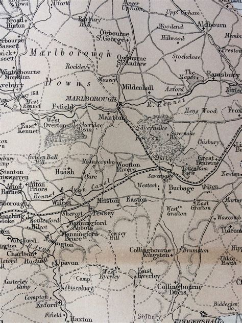 1868 WILTSHIRE original antique map, english county, cartography ...