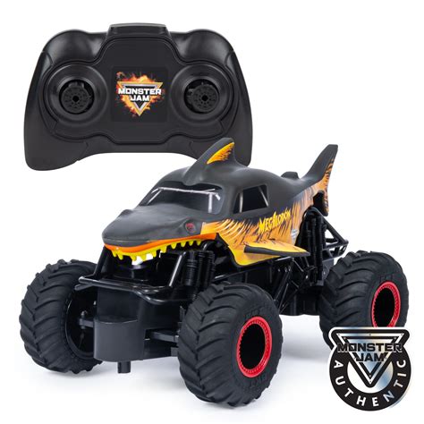 Monster Jam, Official Fire & Ice Megalodon RC Truck, 1:24 Scale, 2.4 GHz, for Ages 4 and Up ...