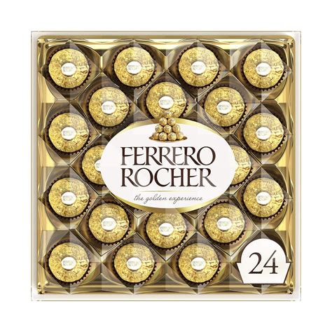 Amazon.com : Ferrero Rocher Fine Hazelnut Milk Chocolate, 24 Count ...