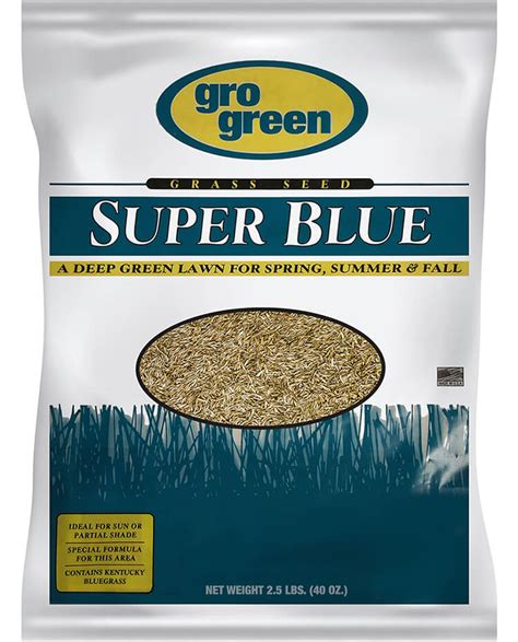 Super Blue Grass Seed 2.5 lbs. / 40 oz. - Gro Green, Inc.