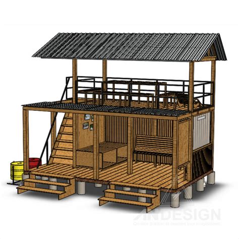 Wooden Shelter Design - CAD Files, DWG files, Plans and Details