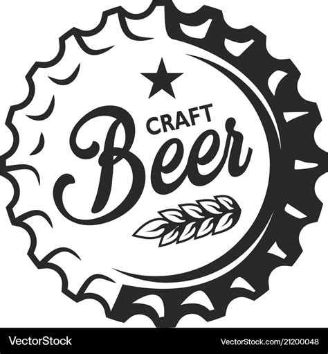 Vintage craft beer logo Royalty Free Vector Image