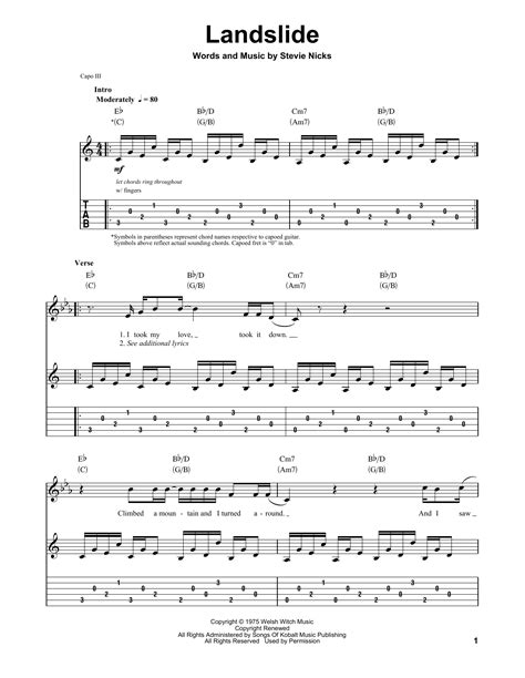 Landslide by Fleetwood Mac - Guitar Tab Play-Along - Guitar Instructor