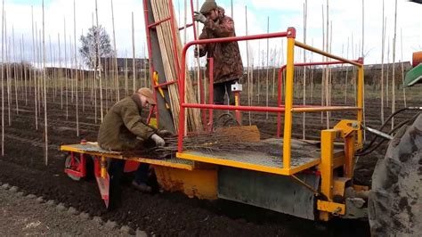 Tractor Tree Planting Machine at Beardsworths Nurseries - YouTube