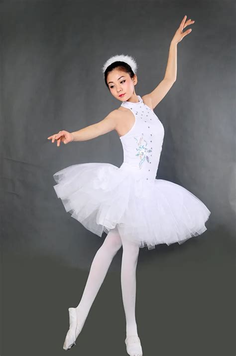 2017 Adult Professional Tutu Ballet Costumes White Camisole Leotard ...