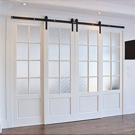 Classic Design Standard Double Track Barn Door Hardware Kit | Glass barn doors, French doors ...