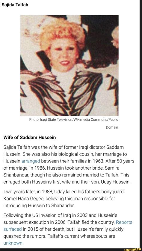 Samira Shahbandar And Saddam Hussein