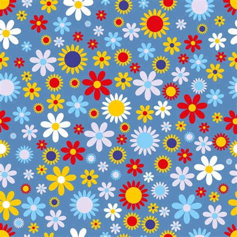 Floral Retro 70s Wallpaper Free Stock Photo - Public Domain Pictures