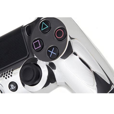 PlayStation DualShock 4 Custom Controller - Chrome Silver Games ...