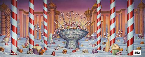 Kingdom of the Sweets Candy Bowl Scenic Backdrop by Kenmark Backdrops