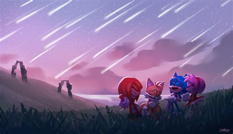 #205112 - safe, artist:starrjoy, amy rose (sonic), knuckles the echidna ...