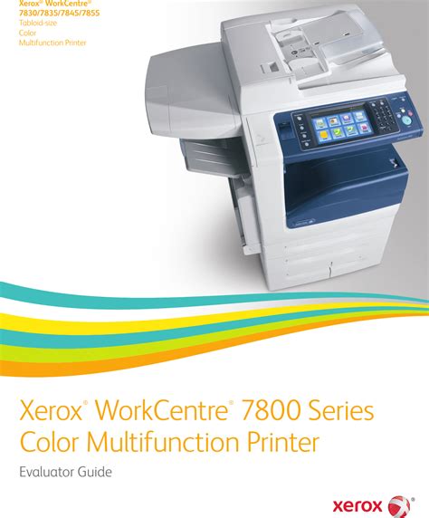 Xerox Workcentre 7830 7835 7845 7855 Users Manual 7500 Series ...