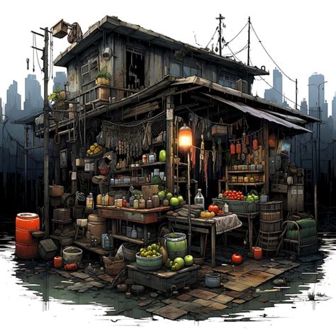 Premium AI Image | PostApocalyptic Market Step Into a Market Ravaged by ...